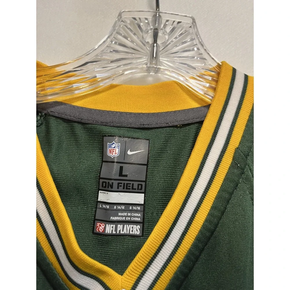 NIKE NFL Green Bay Packers On Field Football Jersey Green Size L Youth